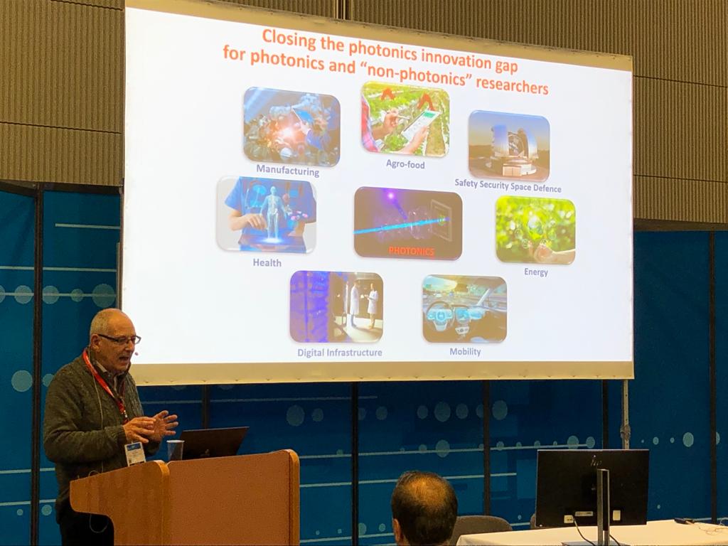 <a href="/HugoThienpont/">Hugo Thienpont</a> speaking on the Industry Stage in the Exhibition Area of #SPIEPhotonicsEurope - in a session entitled '<a href="/actphast/">ACTPHAST</a> 4R &amp; <a href="/PhotonHub/">PhotonHub</a>: Driving Innovation in Europe'. Find out more by visiting Booth 300 here in Strasbourg! <a href="/SPIEtweets/">SPIE</a> #photonics #PhotonicsEurope