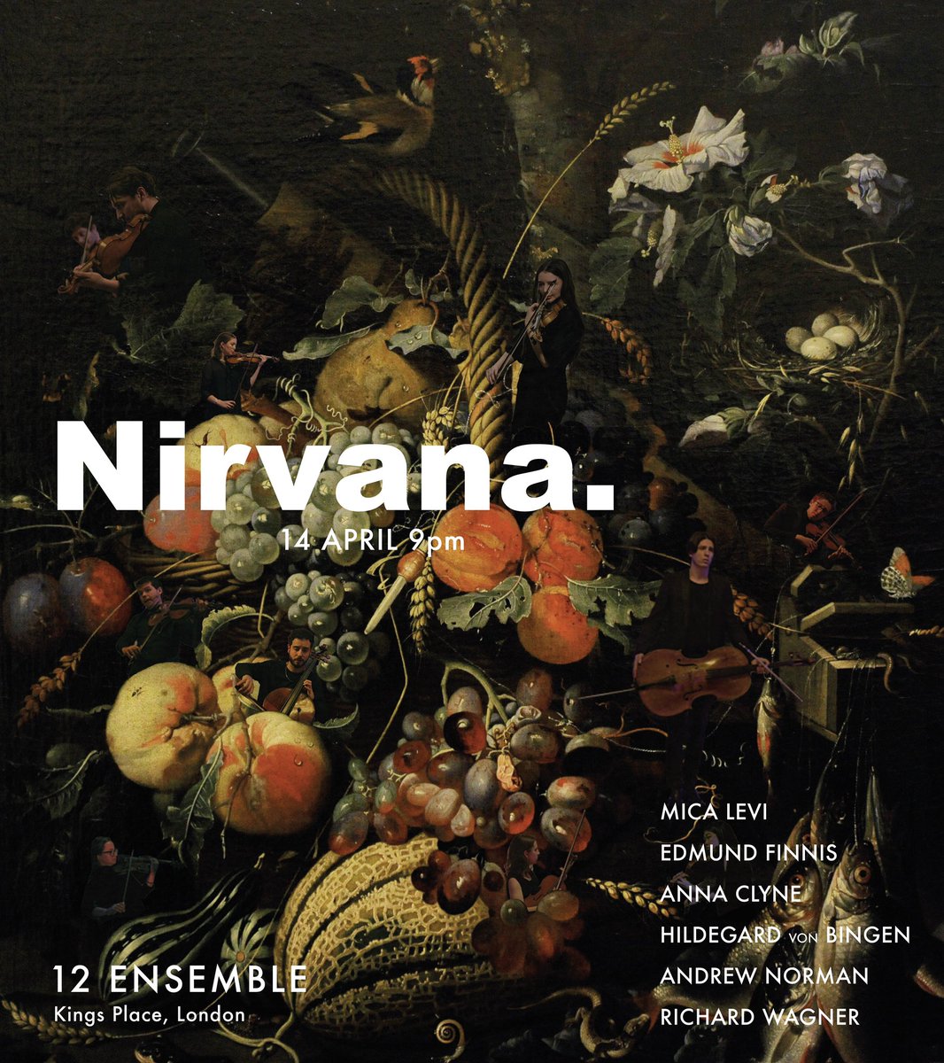 12 ensemble (@12ensemble) on Twitter photo Nirvana. Join us 14 April for an hour-long journey gliding from 11th century religious zeal to 21st century super cars in New York…
Tickets 🎟 bit.ly/3uc0Jni
Music by Mica Levi, Ed Finnis, @annaclyne, Andrew Norman, Hildegard von Bingen & Richard Wagner
<a href="/KingsPlace/">Kings Place</a> Nirvana. Join us 14 April for an hour-long journey gliding from 11th century religious zeal to 21st century super cars in New York…
Tickets 🎟 bit.ly/3uc0Jni
Music by Mica Levi, Ed Finnis, @annaclyne, Andrew Norman, Hildegard von Bingen & Richard Wagner
<a href="/KingsPlace/">Kings Place</a>