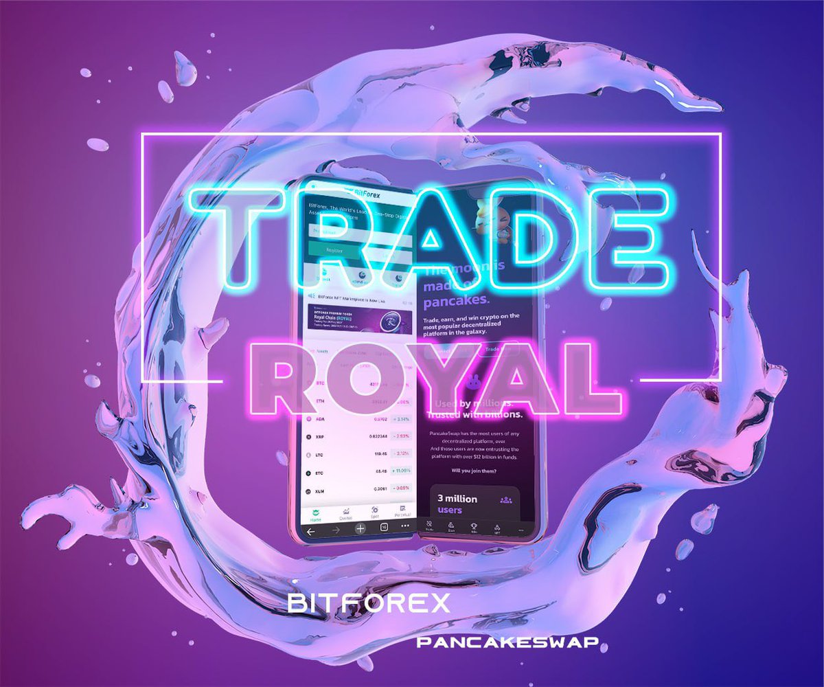 royalchain_io's tweet photo. To get $ROYAL, you can trade on BitForex or Pcs using the links below👇

BitForex: https://t.co/yKdaqNijN7

Pcs: https://t.co/O2ge9J7iIg

#RoyalChain @bitforexcom https://t.co/hTmf5LH2Sy