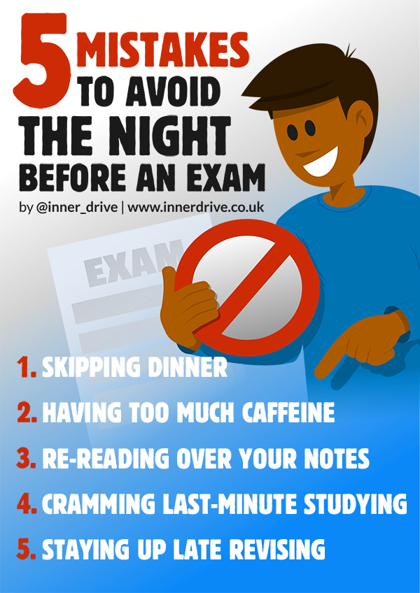 Exam success isn't only about studying – it's also about being well-prepared to perform on the day.

These 5 bad habits the night before the exam are often to blame for students not feeling their best 👉 bit.ly/3qQ889L