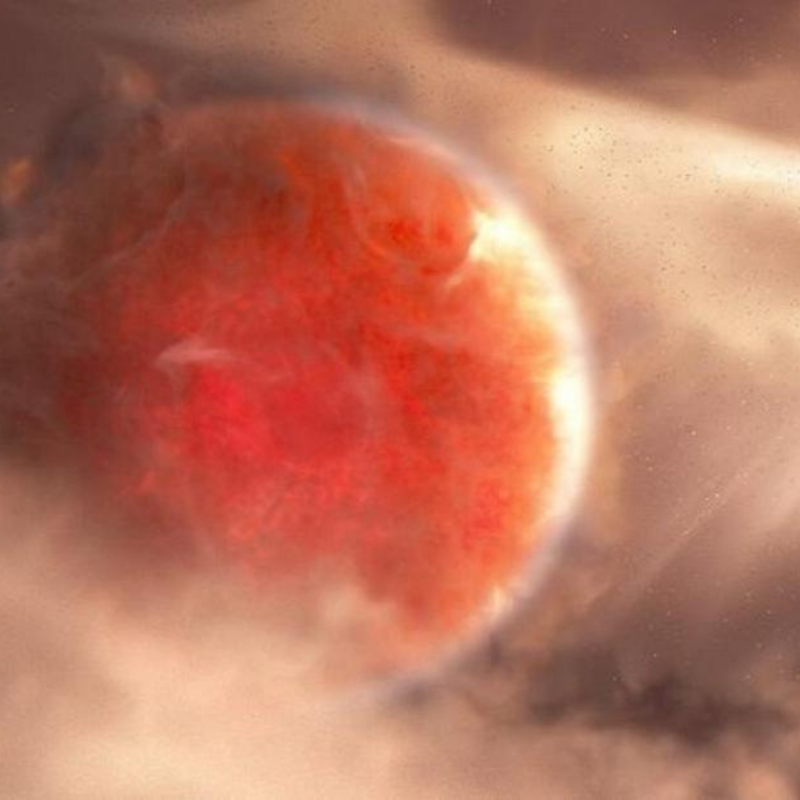 euronewsnext's tweet photo. Scientists have observed an enormous planet about nine times the mass of Jupiter at a remarkably early stage of formation - describing it as still in the womb. 

It's a discovery that challenges the current understanding of planetary formation.🌌

Find out more 👇