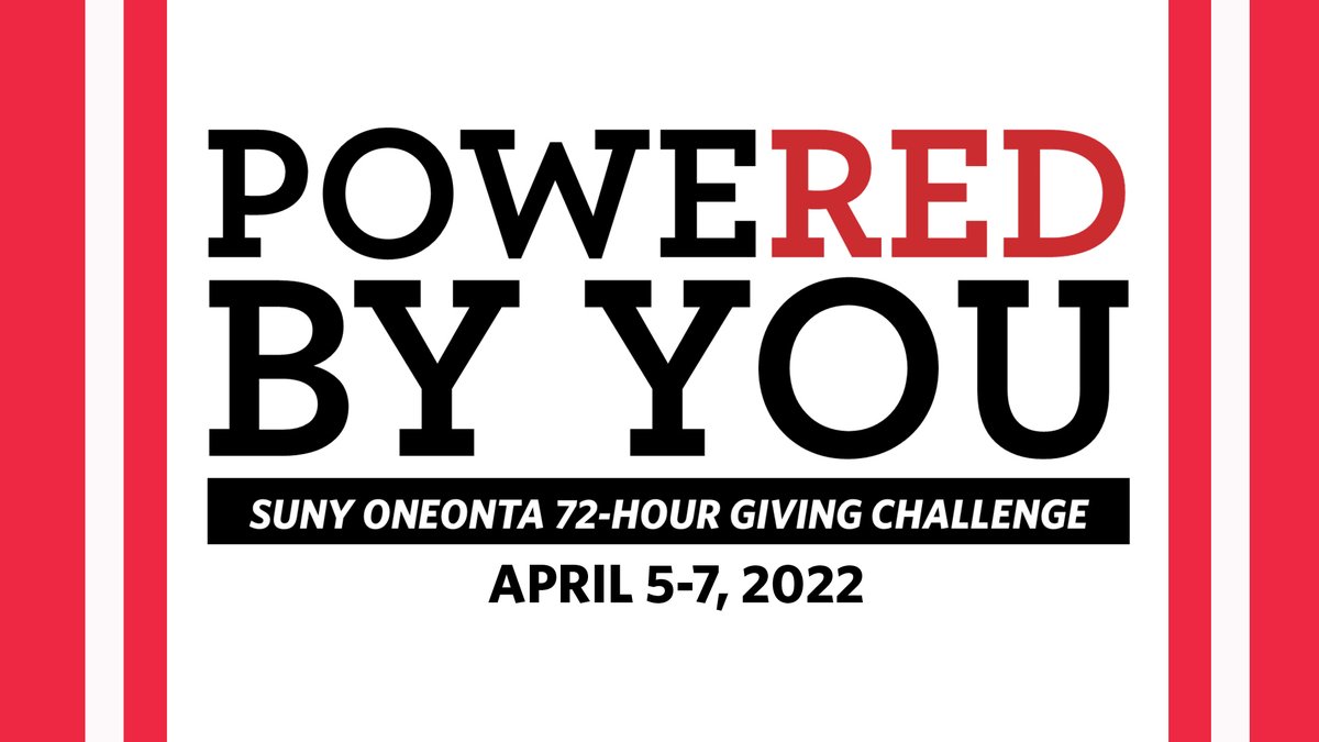 RedDragonSports's tweet photo. The "Powered by You" 72-hour giving campaign has begun. Don't wait, make your gift today! #OneontaPower #HereWeGoO https://t.co/jvGHKGLQdO https://t.co/tD2MhRXAUt