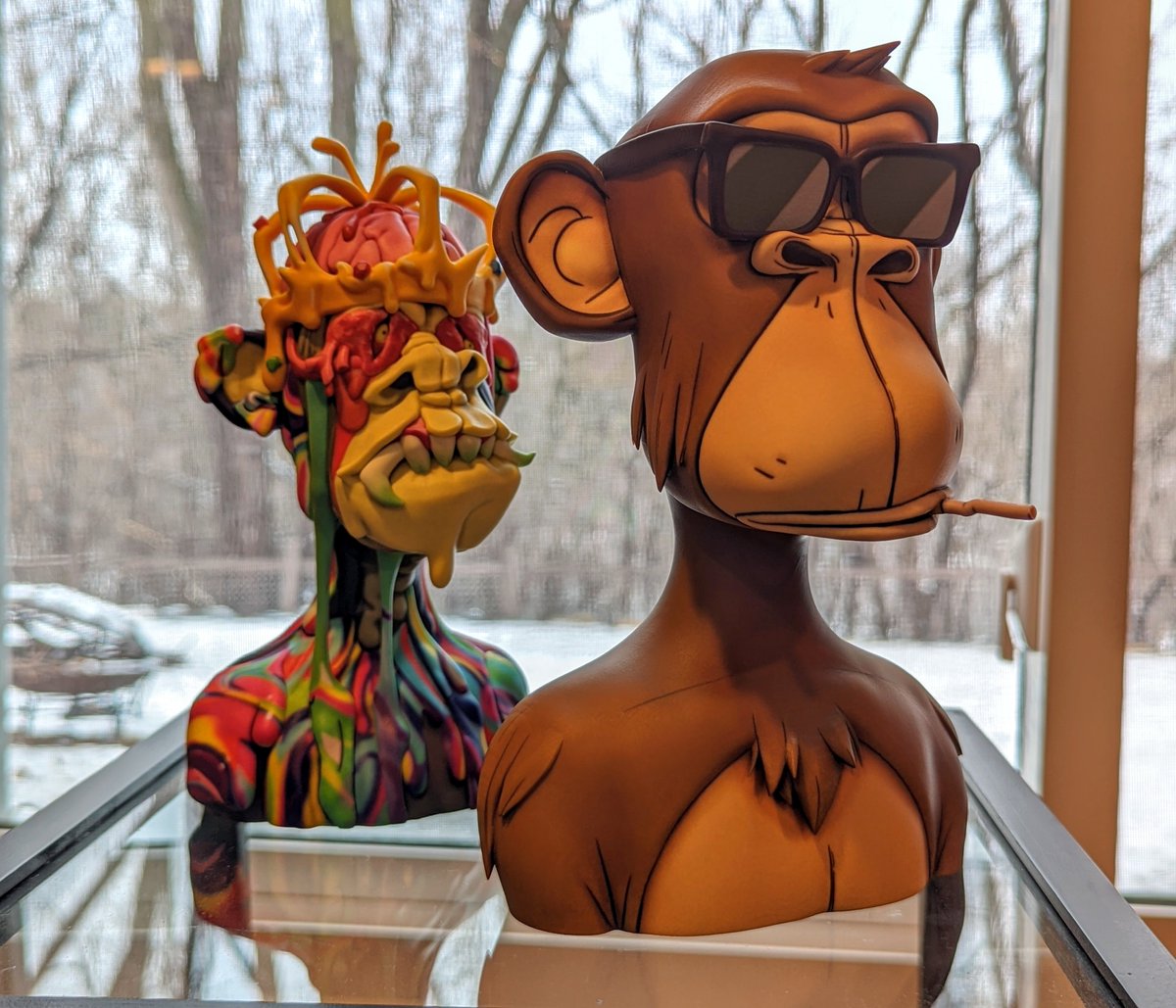 _Marketiger's tweet photo. Bridging the gap between digital and physical art! Check out these great full-color 3D printed models of @BoredApeYC @doodles from @tropoFarmer @natealex @dylanorrell by @_Marketiger. Shoot us a DM for pricing and delivery! #BAYC #MAYC #DoodlesNFT #3Dprinting 🚀🚀 https://t.co/XwH8rbwjfC