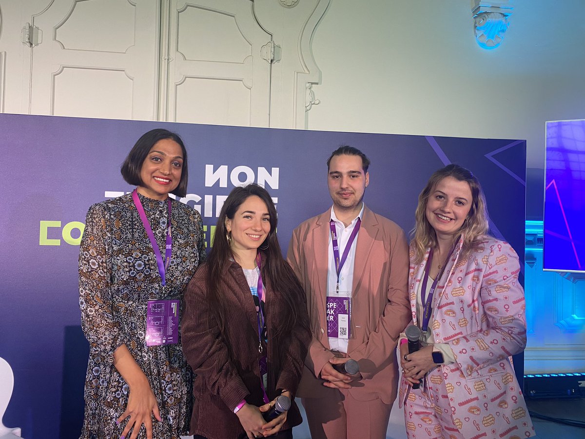 worldofwomenxyz's tweet photo. Thank you so much to our community members @metacherverse @Afonso_Tereso7 and @Karribijam who joined our panel “Do you like your JPEG?” at @NFCsummit! https://t.co/Xbu7E1JJMx