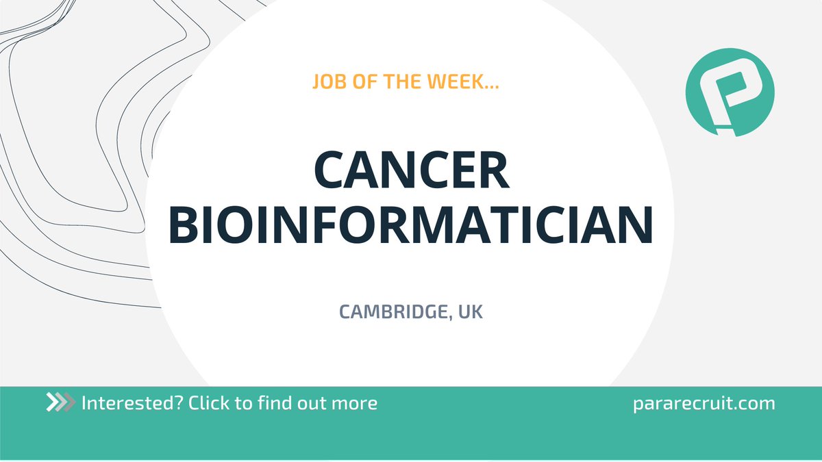 Job of the week!

Cancer Bioinformatician. Location: Cambridge, UK. Flexible working options.

buff.ly/3NNF8ZW

#job #cancergenomics #ngs #bioinformatics #cancerdiagnostics #bioinformatician #computationalbiology