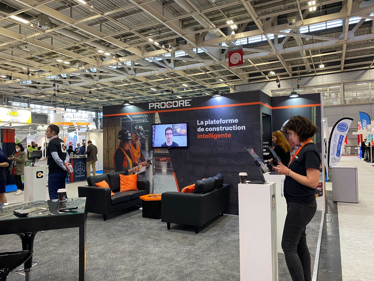 Aujourd'hui, nous sommes sur le salon #BIMWorld avec nos amis de <a href="/procoretech/">Procore Technologies</a>