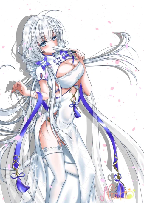 過去絵でお祝い!
旦那くんの推しだからとアズレンで一番最初に描いたイラストリアス✨
お誕生日おめでとう〜っ✨
いつも制空権でお世話になっております🙏🙏🙏
 #イラストリアス進水日 