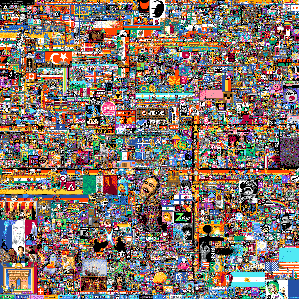 Azoxt__'s tweet photo. Final Map #RedditPlace #reddit  #pixelwar  #PixelWars #pixelart #Pixel #NFT 
Available on #OpenSea : https://t.co/e2j834YdwN https://t.co/NmoSwaQWHx