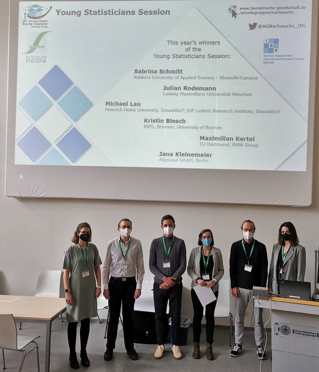 AGNachwuchs_IBS's tweet photo. Thanks to our amazing speakers the Young Statisticians Session was a great success🎉Every seat was taken and we are glad to see such a support for our young researchers! #youngscientists #stats #dagstat https://t.co/R6Uv7MludP