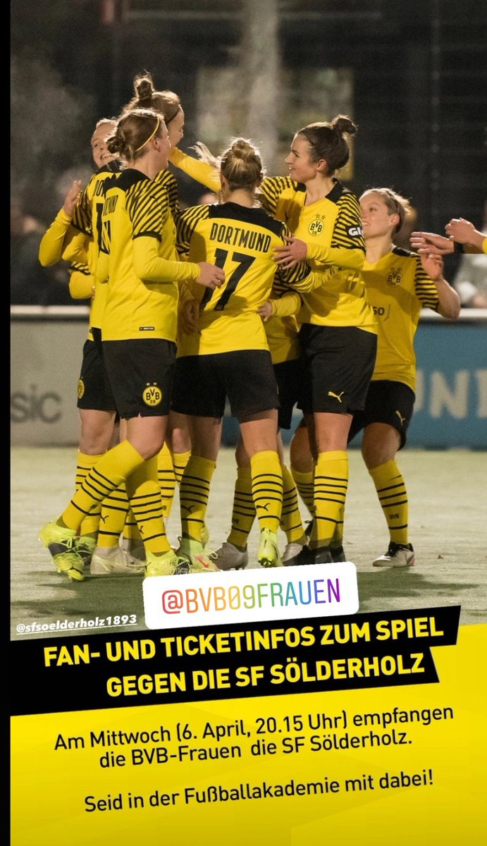 Morgen: Topspiel! Flutlichtspiel! Wer ist dabei? 🔥🖤💛 #BVBFrauen
