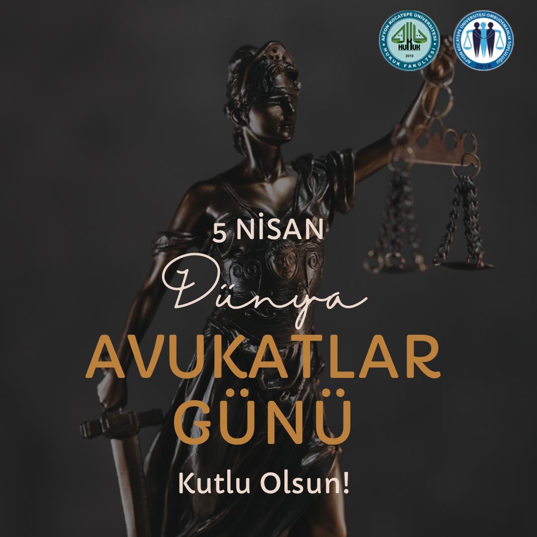 Üstünlerin hukukunu değil; hukukun üstünlüğünü savunan, yargı ekinin yapı taşı olan Avukatlarımız ve gelecekte bu mesleği icra edecek olan fakülte öğrencilerinin 5 Nisan Avukatlar Günü kutlu olsun.