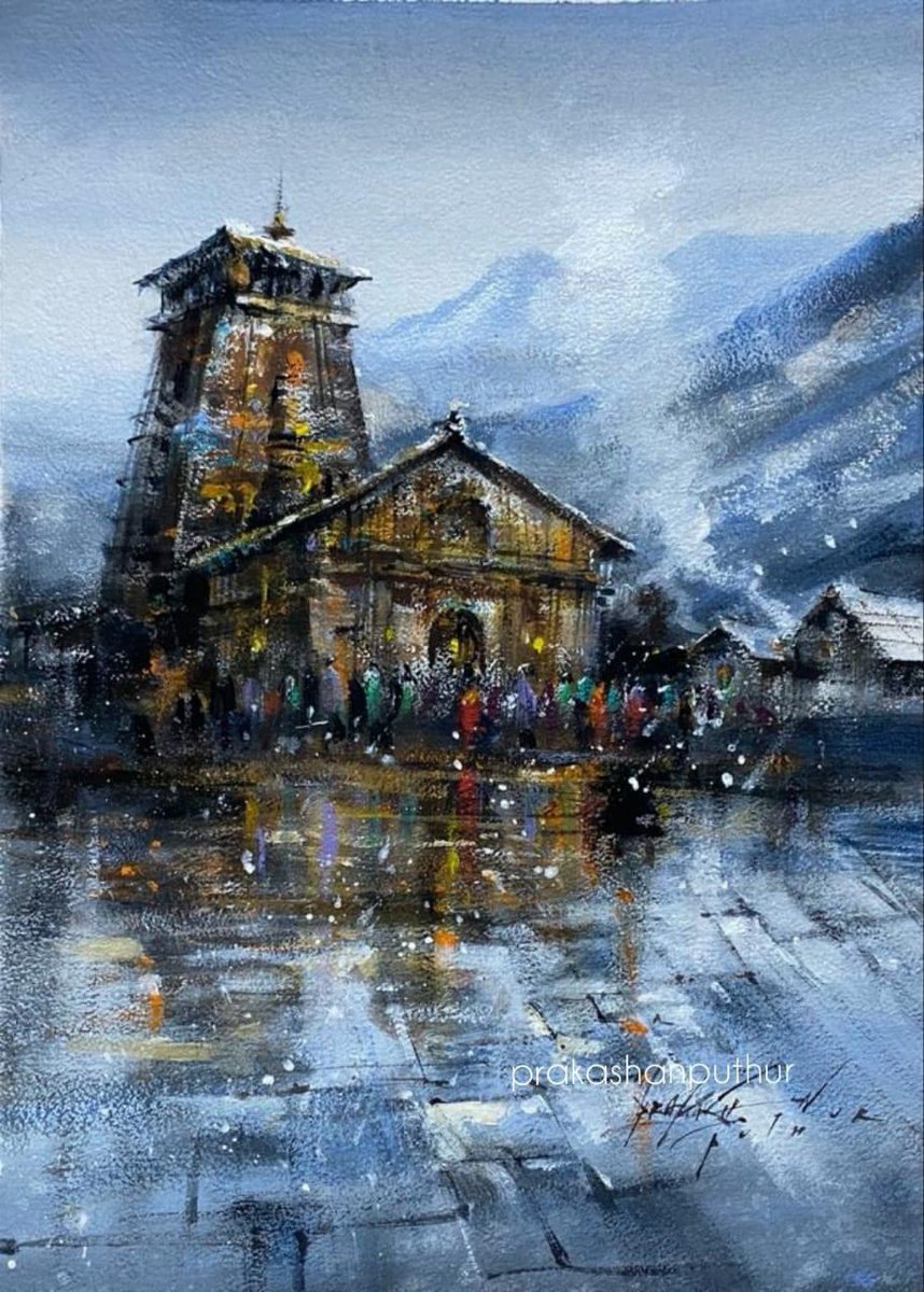 “Colors of Spirituality-Glimpses from Ketharnath”                                     Acrylic on Canvas- painting by Prakashan Puthur <a href="/PuthurPrakashan/">Prakashan Puthur</a>