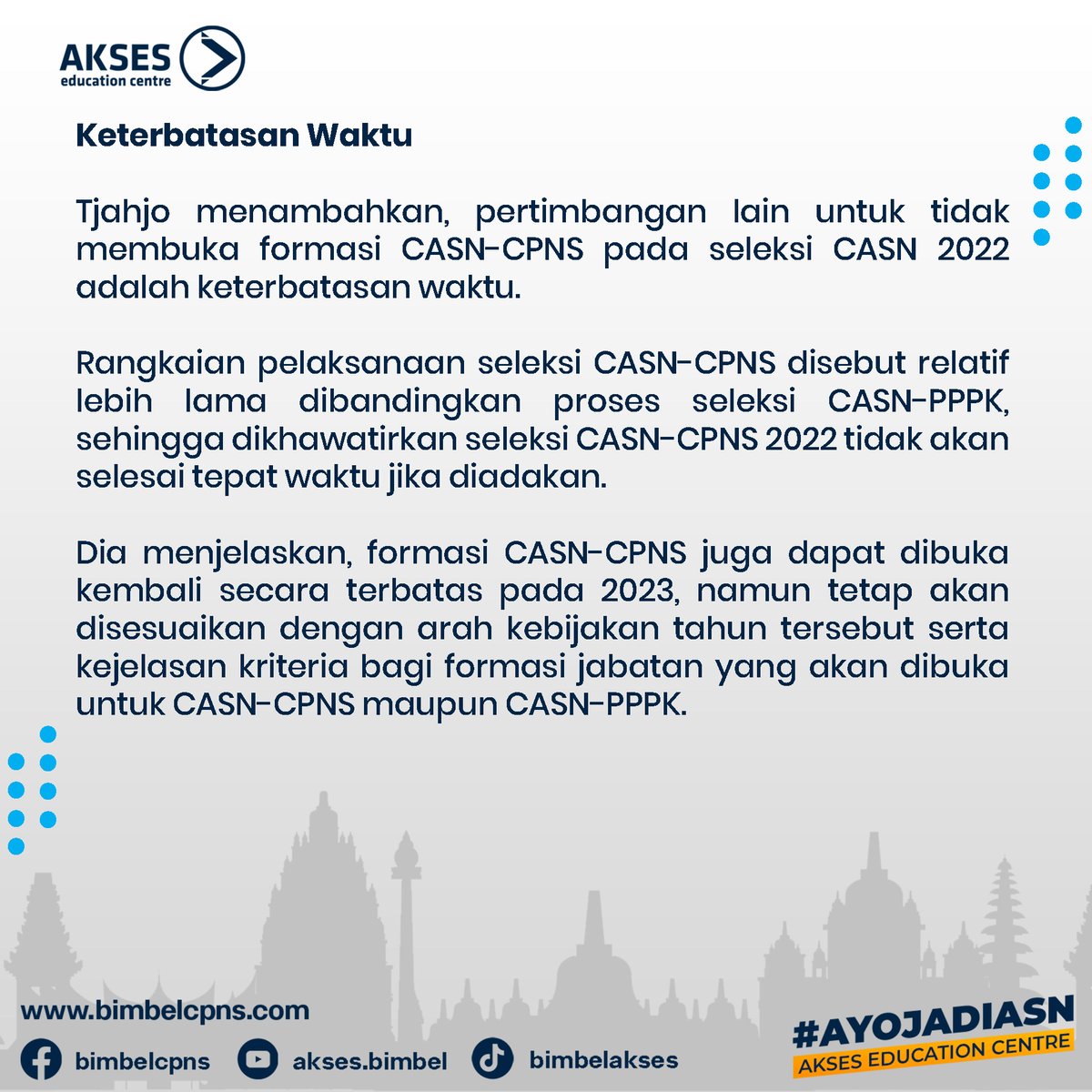 bimbel_cpns's tweet photo. Sinyal dari MENPAN-RB, CPNS akan kembali dibuka tahun Depan!!😍 berita gembira saat Puasa di bulan Ramadhan Nahan lapar dan haus sambil liat video ini
#cpns2023 #cpns #cpns2022 #pppk #pppk2022 #pppkguru #asnkinibeda https://t.co/rRz4zAJuAL