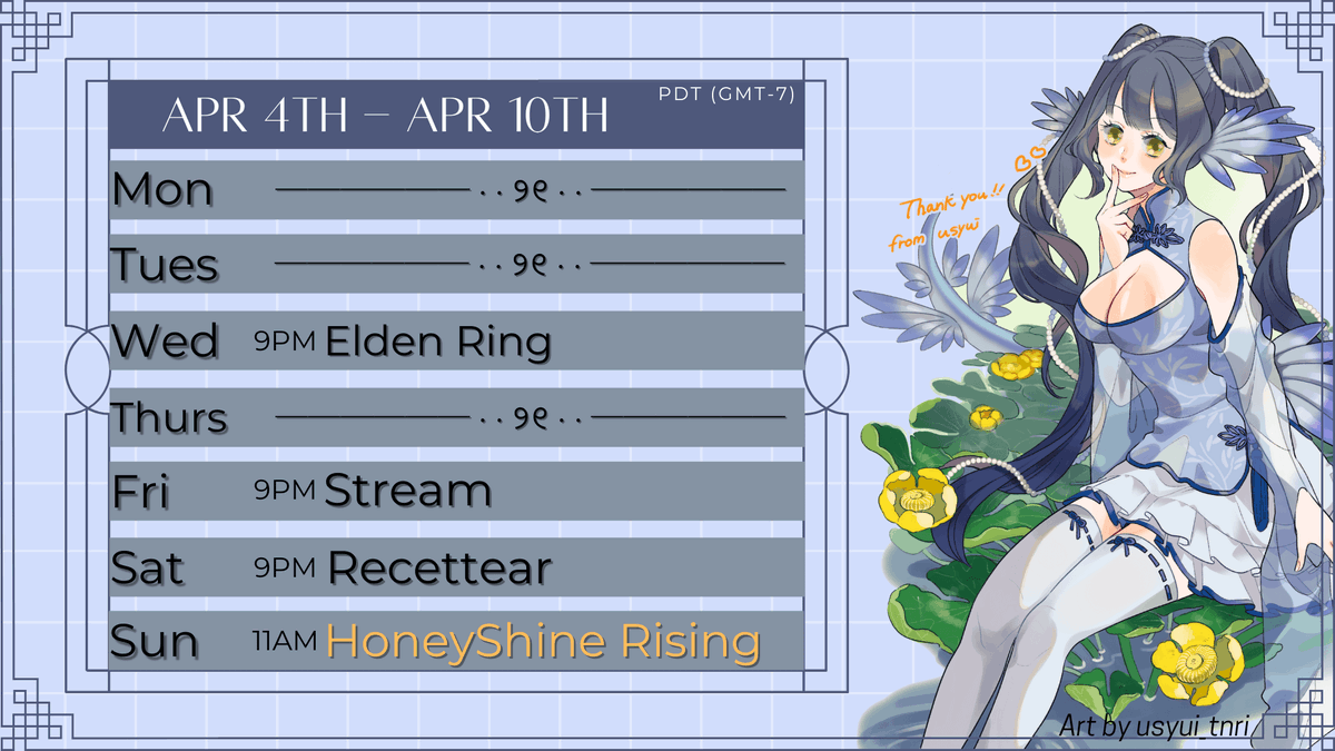 MizuchiChuru's tweet photo. #ScheChuru April 4th to April 10th! PDT/GMT-7! A liiiittttle late whoops! https://t.co/9Cr4ThIFcv
