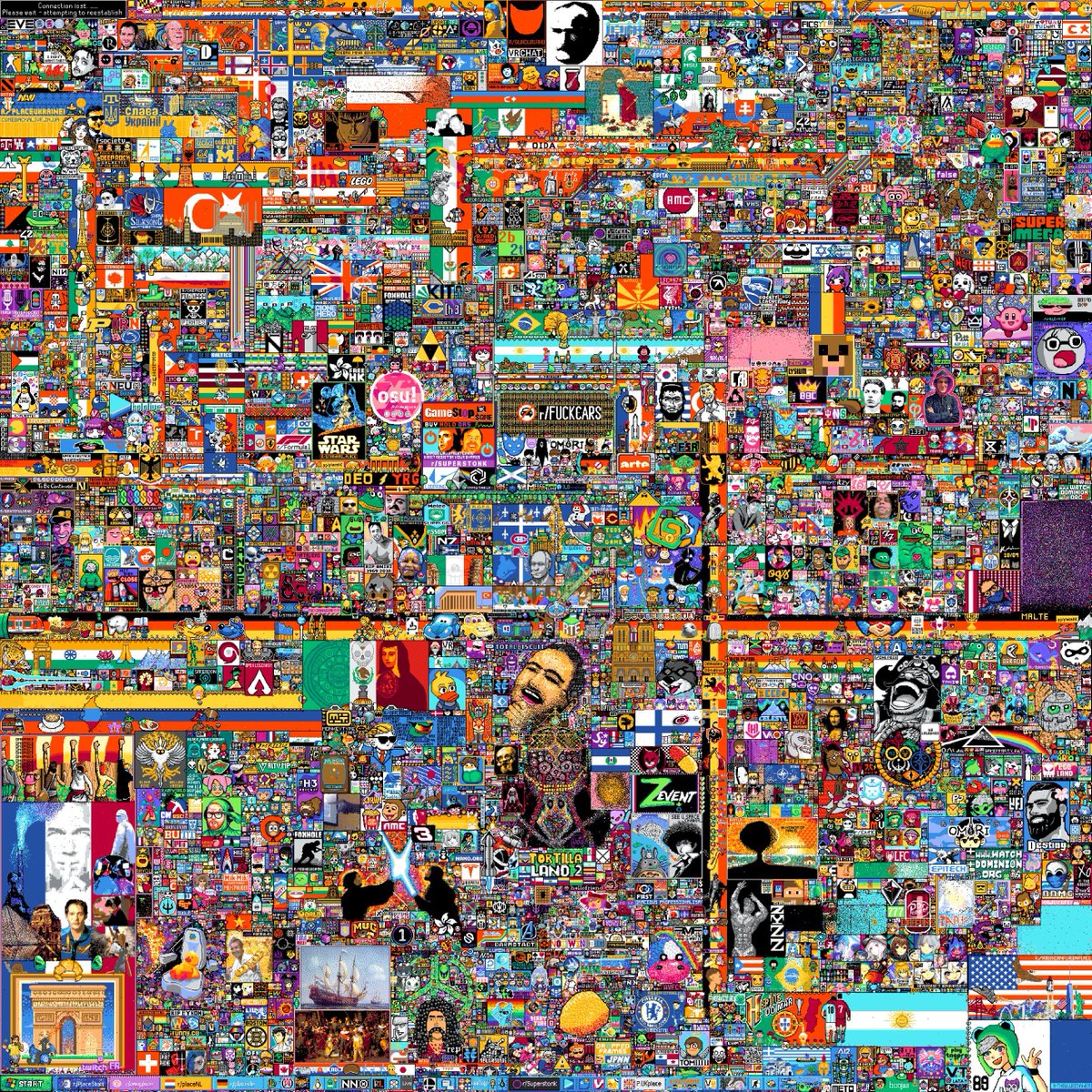 rusk0f's tweet photo. Bonjour à tous, surtout à ceux qui ont défendu la 🇫🇷 lors de cette #pixelwar

On a vécu un grand moment pour la culture internet &amp; ça tombe bien car les #NFT permettent de graver ces moments à tout jamais dans l'histoire (= blockchain)

Je ne sais pas si Reddit a prévu des NFT... https://t.co/LCSvpeCDh5