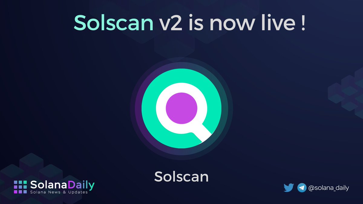 solana_daily's tweet photo. 🔥 @solscanofficial v2 is now live !

🔎 The big updates on Solscan homepage to improve the user experience.

📍 More information in the thread below!
https://t.co/D3Oh08Ockj

#solana #solszn @solana_daily https://t.co/0DfvvKVhPH