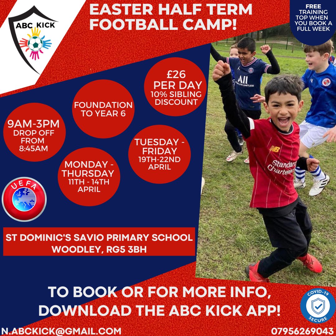 ⚽️LESS THAN A WEEK UNTIL OUR EASTER FOOTBALL CAMP!⚽️
Our innovative camp curriculum, uses enthusiasm to enhance every child’s skills &amp; confidence.
Sign up via the ABC Kick APP - link in bio