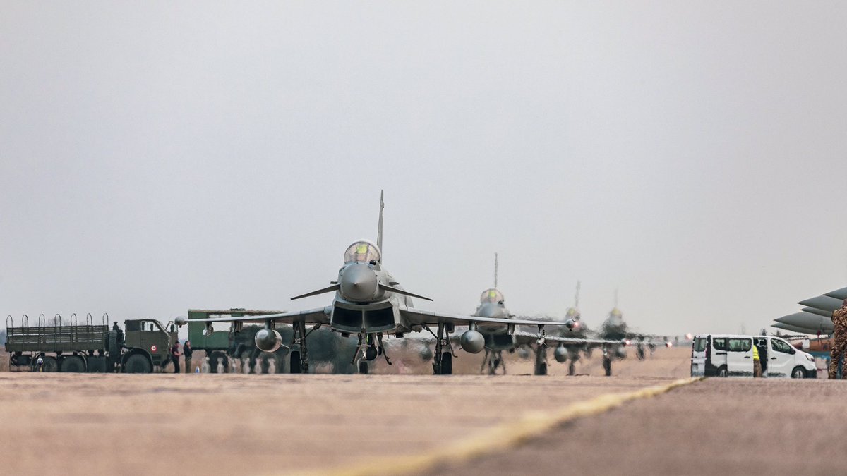 RoyalAirForce's tweet photo. Before the RAF sends its Expeditionary Air Wings on ops, it makes sure they are prepared to deal with the expected &amp; the unexpected. InsideAIR went to the Operational Training Centre at @RAF_Leeming to find out how this is achieved. You can listen here: https://t.co/cZTLnwxydS https://t.co/VhFXUEgFfV