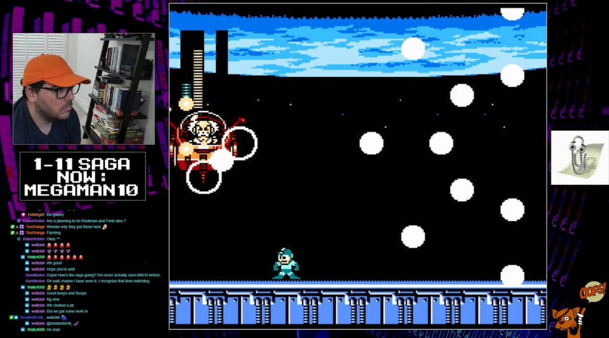 OopsKapootz's tweet photo. I finally beat all* @MegaMan classic games from 1 to 11!
The saga started in January and ended on stream today.

Starting tomorrow, we're doing something very different: we're gonna play Mega Man X! 😹

Thanks @Wellzish and jimjamboory for the awesome raids!

* except RMF https://t.co/dFNI1eKuDA