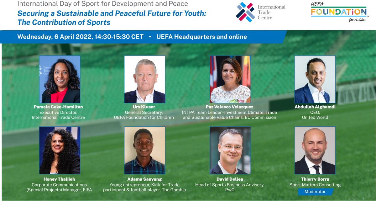 🎉6 April is Int'l Day of Sport for Development &amp; Peace

We are celebrating with <a href="/UEFA_Foundation/">UEFA Foundation</a> the contribution of sports to a sustainable and peaceful future for youth.

Join us to explore the potential of youth empowerment through sports.

Register: lnkd.in/eixRrCuN