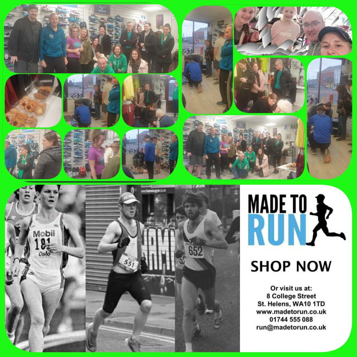 TheRunningBugs's tweet photo. Great turnout last night at @made_to_run for an open night for the Bugs 🐜🏃‍♀️🐜🏃‍♂️ Some great running trabs on show 👌 Isobel &amp; Georgia tried theirs out at the track Awesome 💚 Nice cakes aswell 🍰 Big thank you to Matt &amp; Susan for all their help &amp; information 👏👏👏 https://t.co/ApM8PZ8u27
