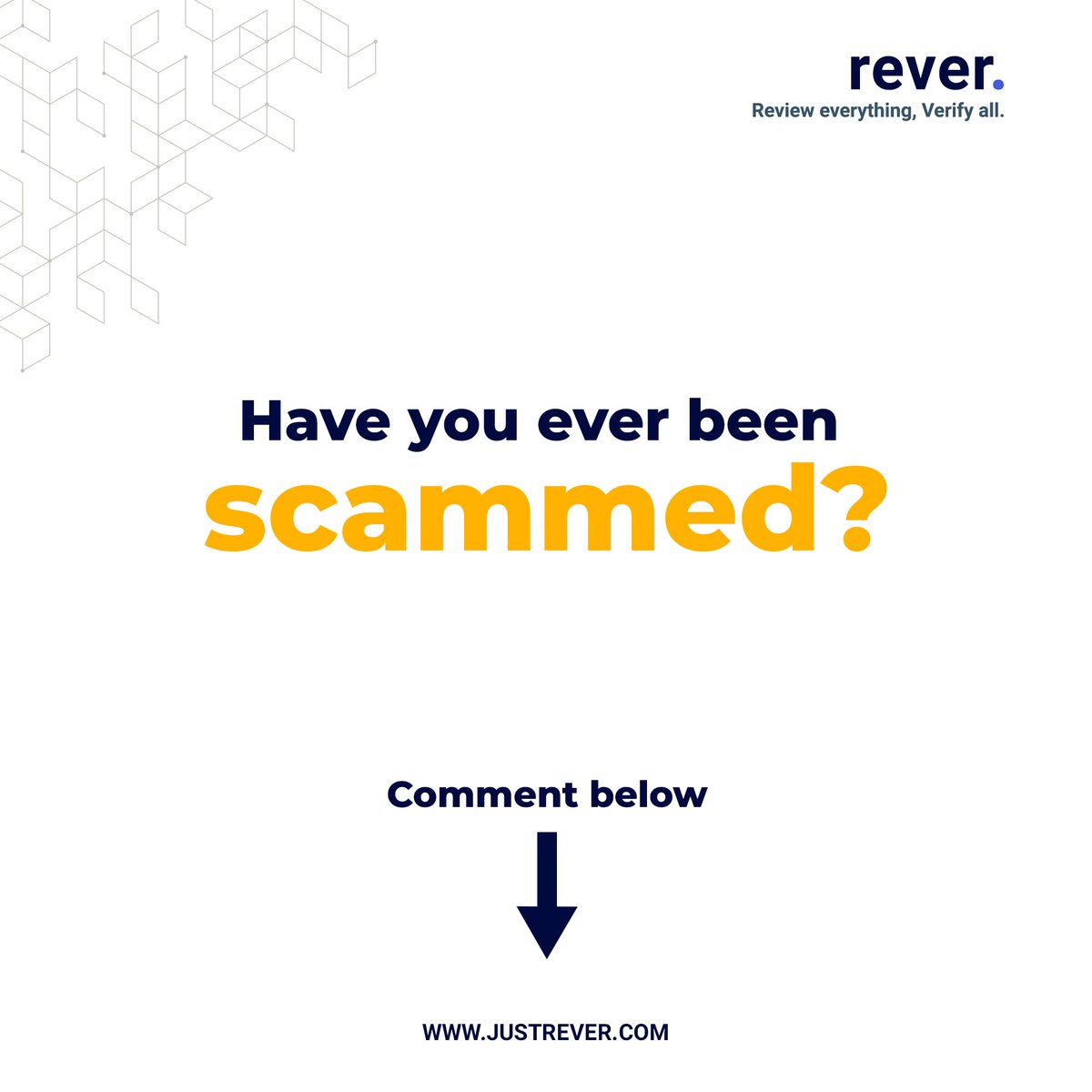 JustRever's tweet photo. Have you ever been scammed?
Let's hear from you. Share your experiences below.
#JustReverIt #JustRever #scam #fraud https://t.co/Bteu4FtCoI