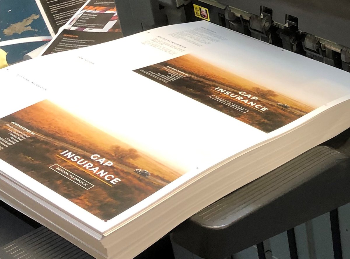 thinkdp's tweet image. Booklets on the go for Gap Insurance
#think_dp #expertsindeliveringprint 
#premia_solutions
#Warwick #shoplocal
01926 743150