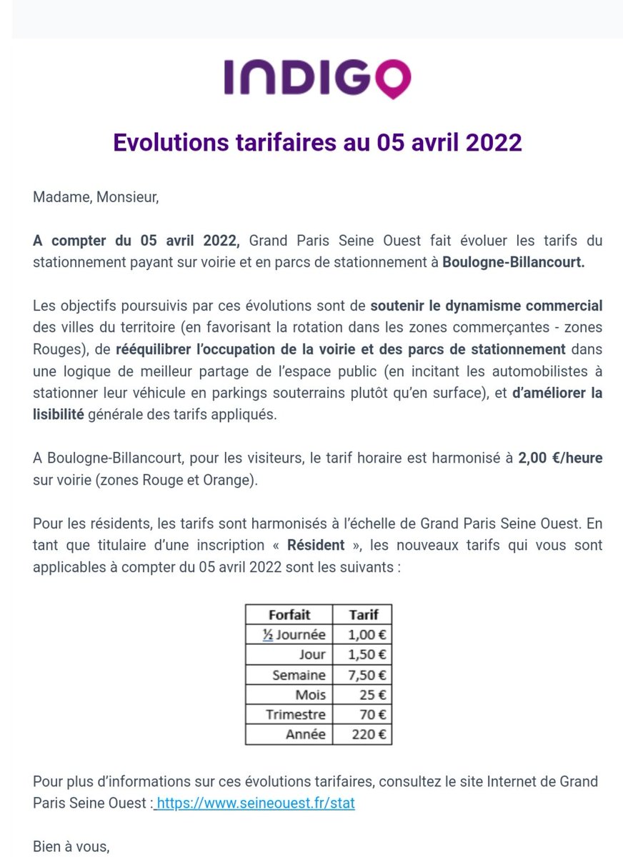 Difficile de faire plus à contretemps ! <a href="/GPSO_SeineOuest/">Grand Paris Seine Ouest (GPSO)</a> Favoriser la voiture en ville et soutenir le dynamisme commercial alors que le #GIEC nous explique que la sobriété est primordiale pour notre avenir et que les membres de l'#ONU préconisent un développement fort du vélo