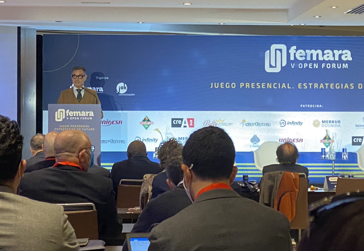 TecnausaRec's tweet photo. Estamos en #VFemaraOpenForum en Madrid tratando los temas de mayor actualidad del juego presencial en hostelería y estrategias de futuro https://t.co/l6TCjr7MMr