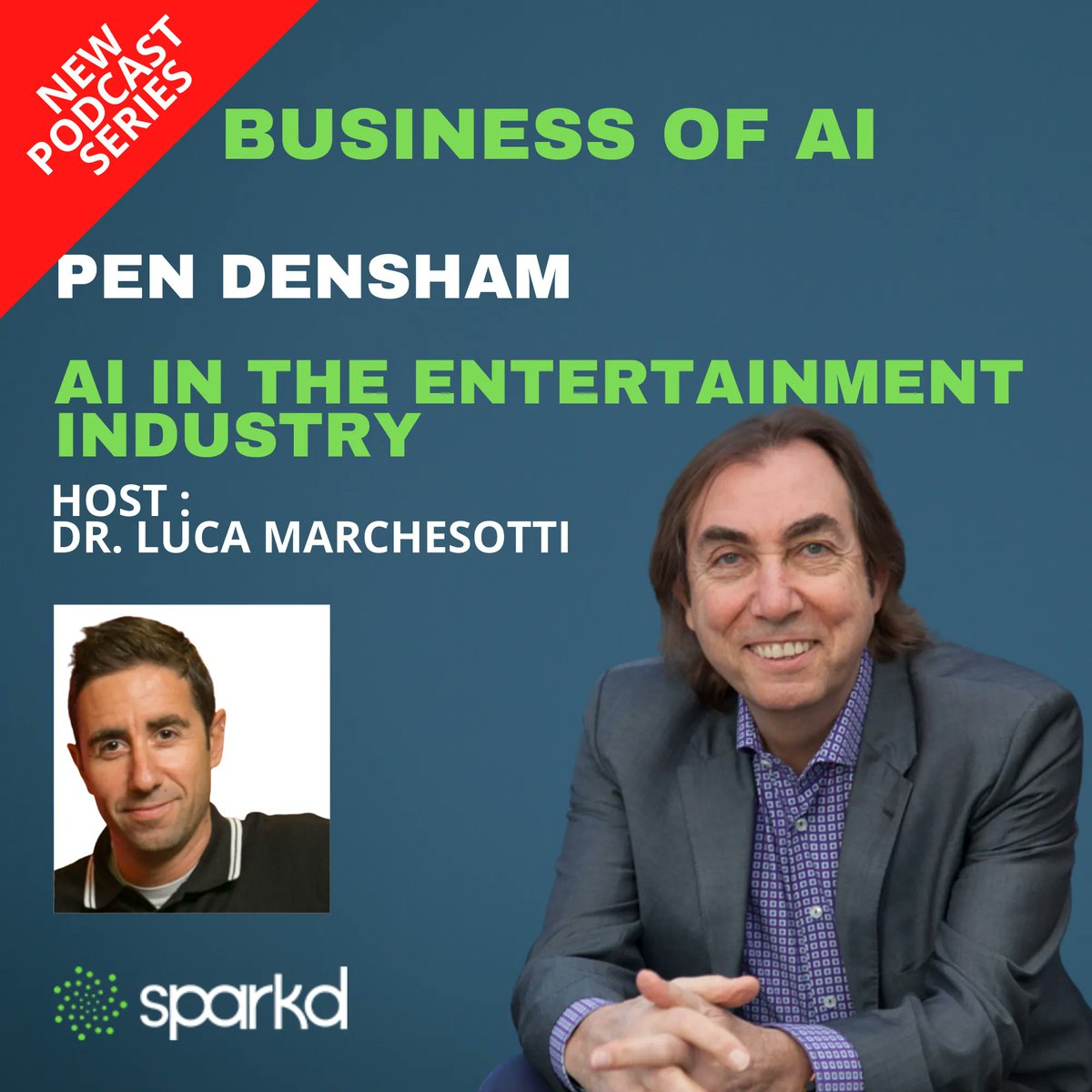 GemmoAi's tweet photo. We are thrilled to launch our new podcast called Business of #AI! Listen to @lucamarchesotti discussing the impact of AI in different industries and everyday life with his special guests. The first episode features academy nominated director @Pendensham  https://t.co/88nRksUWrz https://t.co/n3xAgARWhd