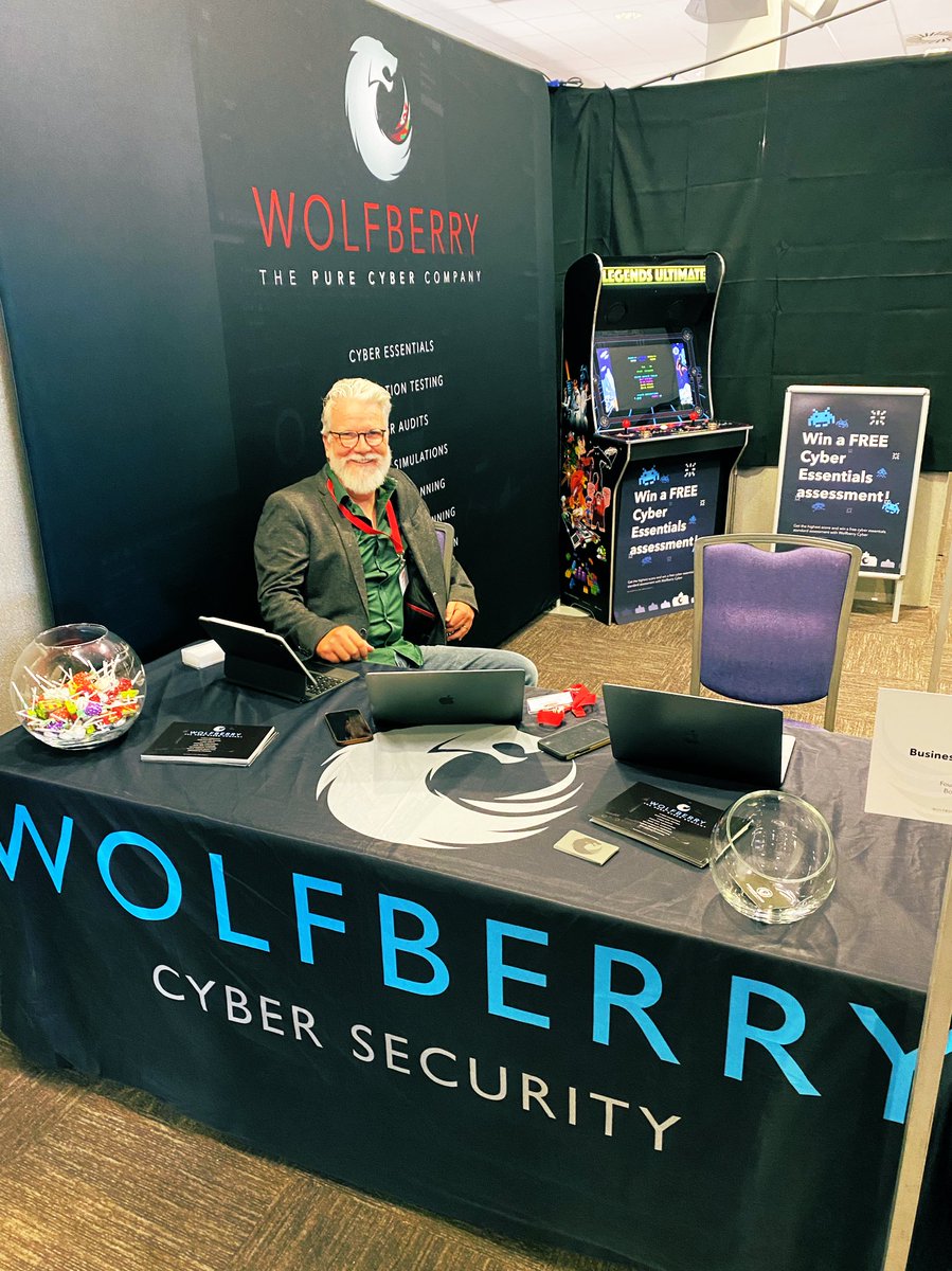 PureCyberLtd's tweet photo. We’re @WelshBizShows @CardiffCityStad today on Stand 62.

Come along and see if you can top the leader board of our #HackerAttacker game otherwise known as Space Invaders 😄 &amp; win a free @IASME1 #cyberessentials assessment !! 

#business #exhibition #CyberSecurity #WALES https://t.co/gvvySeIm0u