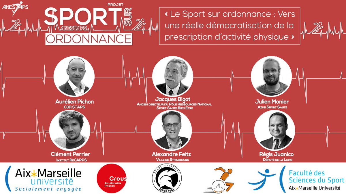 ANESTAPS's tweet photo. [ #SPORTSURORDONNANCE 🩺 ] 

📢J-1 avant le Projet Sport sur Ordonnance organisé à Marseille ! 

🗓 Rdv le jeudi 7 avril pour un colloque (Campus de Luminy) : Le Sport sur Ordonnance : Vers une réelle démocratisation de la prescription d'activité physique. https://t.co/GfklDrMPN8