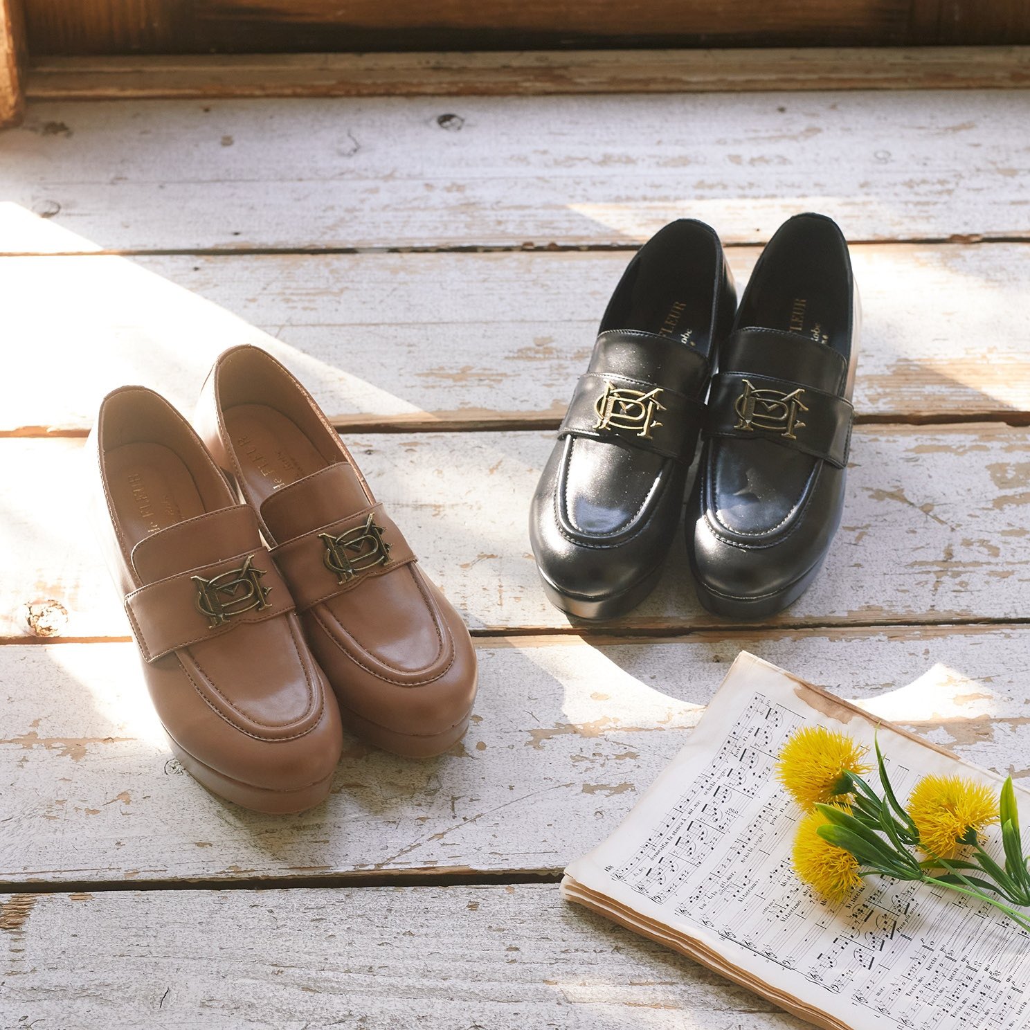 Maison de FLEUR Petite Robe canoneお姉さまのコインローファー