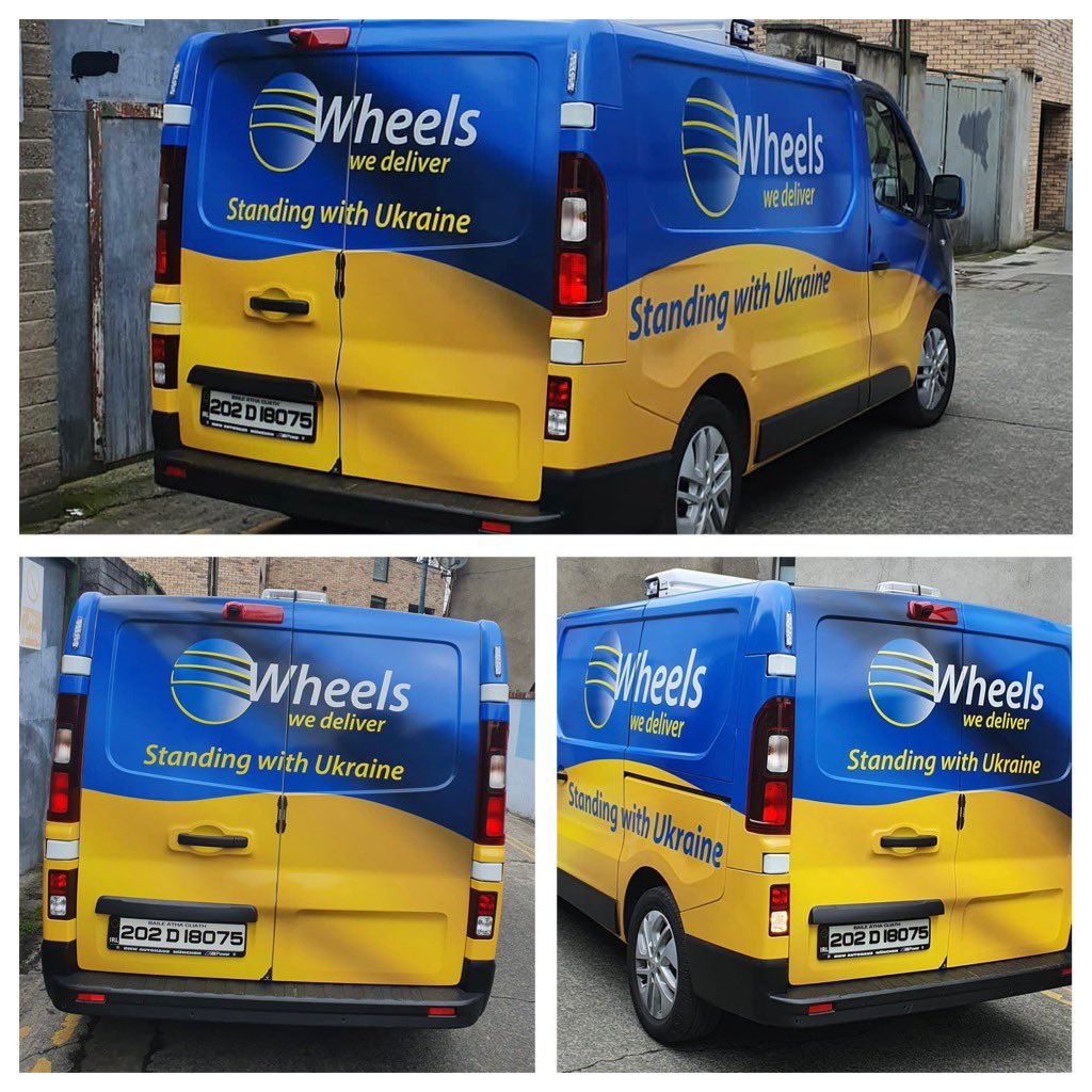WheelsCouriers's tweet photo. We recently branded our Ukrainian driver Slav’s van in solidarity with the Ukrainian people 🇺🇦 #Ukrainians #StandWithUkraine #PutinIsaWarCriminal https://t.co/hCgvYJ6uJQ