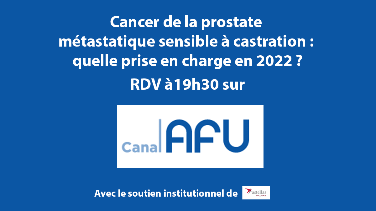 AFUrologie's tweet photo. RDV à 19h30 pour l’émission #canalAFU dédiée au cancer de la #protaste métastatique sensible à castration avec Pierre-Mongiat Artus, @GaelleFiard et @PrRomainMATHIEU. Une émission avec le soutien de @AstellasEurope Oncologie.👉 https://t.co/Z3NtxRs4es https://t.co/HTKwC3Va8e