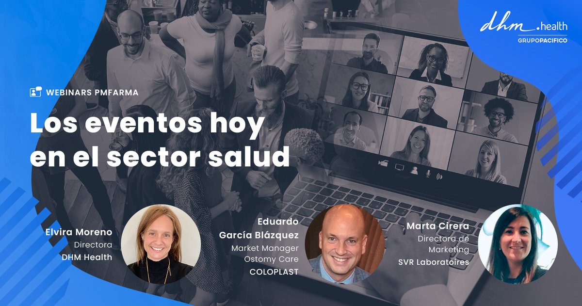 GrupoPacificom's tweet photo. Los #eventos hoy en el sector #salud. Un webinar de @PMFarma en el que participará nuestra directora de #DHMHealth, Elvira Moreno @DHMcom #ThePowerOfMeeting
¡Os esperamos el jueves 21 de abril! 
✍ https://t.co/DooR9iGORn️ https://t.co/z6k7HZ782f