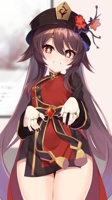 原神の胡桃(スイパラ)描きました✨ 