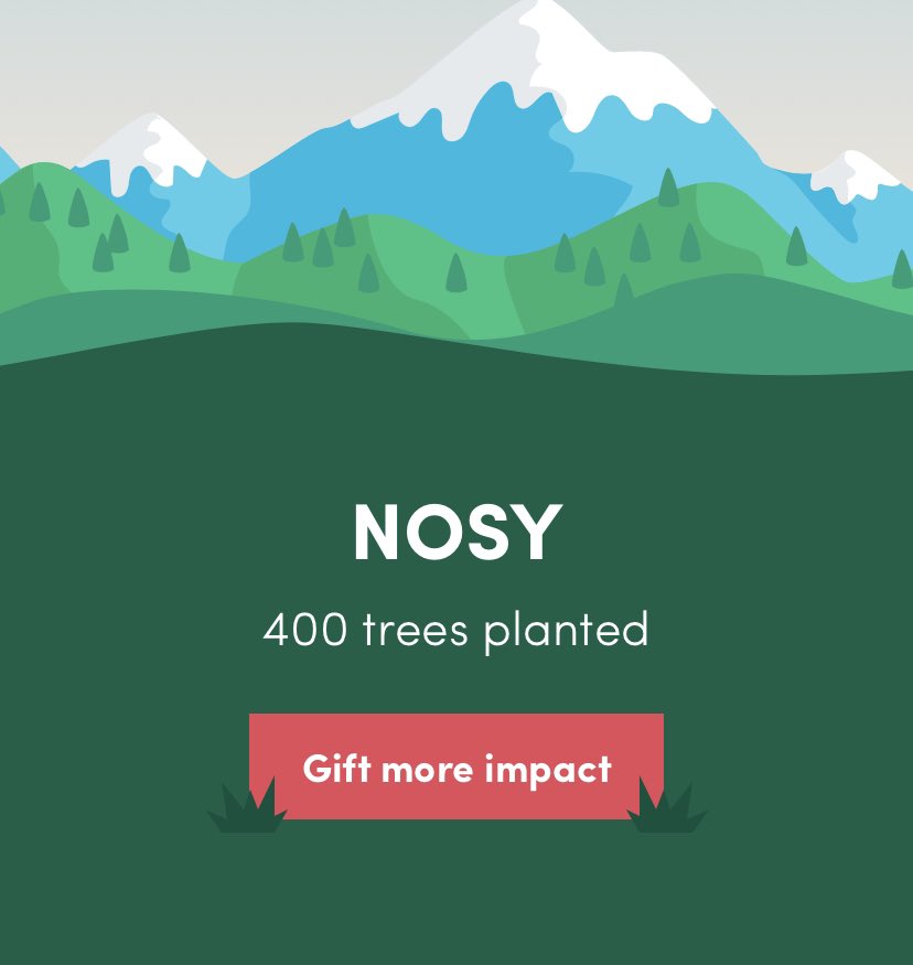 I turn 25 today. 

Why not buy me 25 trees as a gift? 🌳

It’s £3.10, price of a coffee. 

➡️ ecologi.com/nosy scroll down and click ‘Gift more impact’