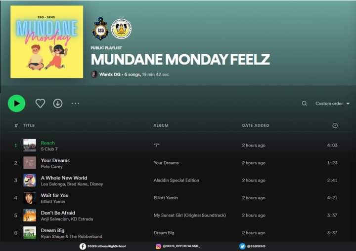 SSLGSEHS's tweet photo. Monday na naman? Sinong nagsabing pumayag tayo? Charot! Wala tayong choice. Ang choice lang natin for today's video ay to stay motivated and focused in reaching our dreams!
#MundaneMonday #SSGSEHS https://t.co/VBOINo2QQ5
