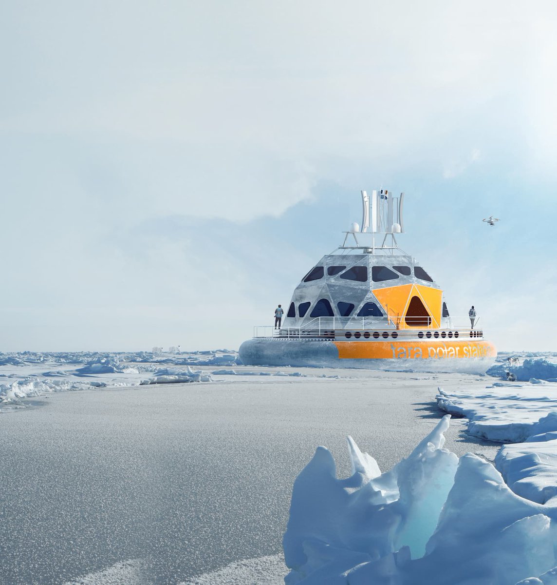 La Fondation Tara Océan est de #RetourenArctique en 2024❄️🐻‍ avec une nouvelle base scientifique polaire dérivante : Tara Polar Station
#StratégiePolaireFrançaise #Arctique #PoleNord