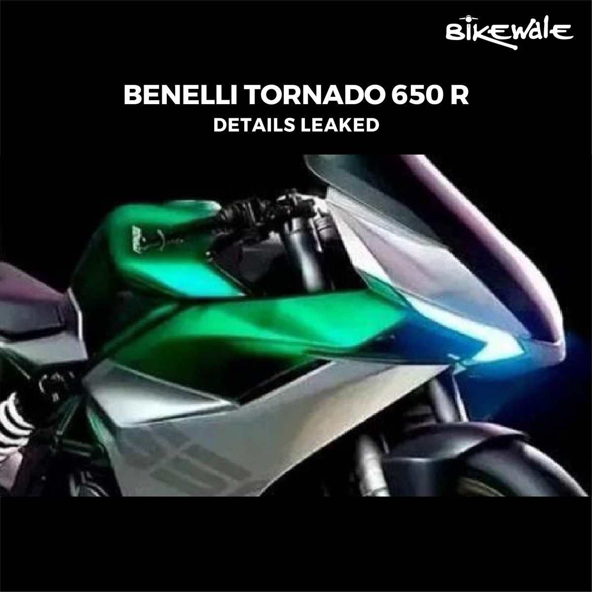 BikeWale's tweet photo. From the newly leaked visuals, the supersports has an uncanny resemblance to the (now-discontinued) Benelli Tornado 302R. It’s also labeled as the Tornado 650 in one of the images.
We dig in deeper here: https://t.co/rDcseV1E3S
#BWNews #Beneli #BenelliTornada650 https://t.co/WnzKW6dHow
