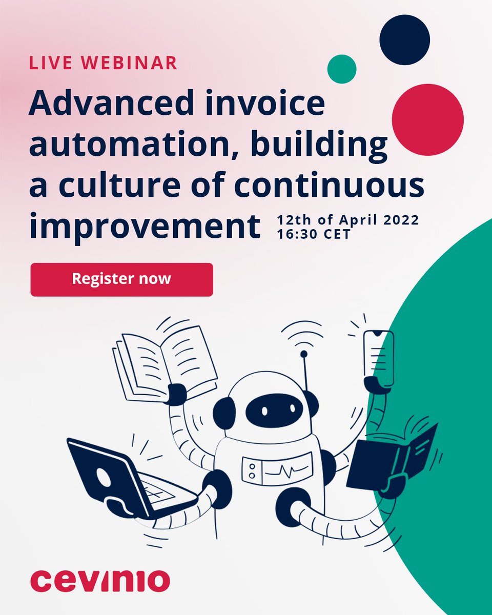 On the 12th of April at 16:30 CET, our team will be waiting to see you online 📅 Register now. us06web.zoom.us/webinar/regist… #invoiceautomation #financetransformation #financeleaders