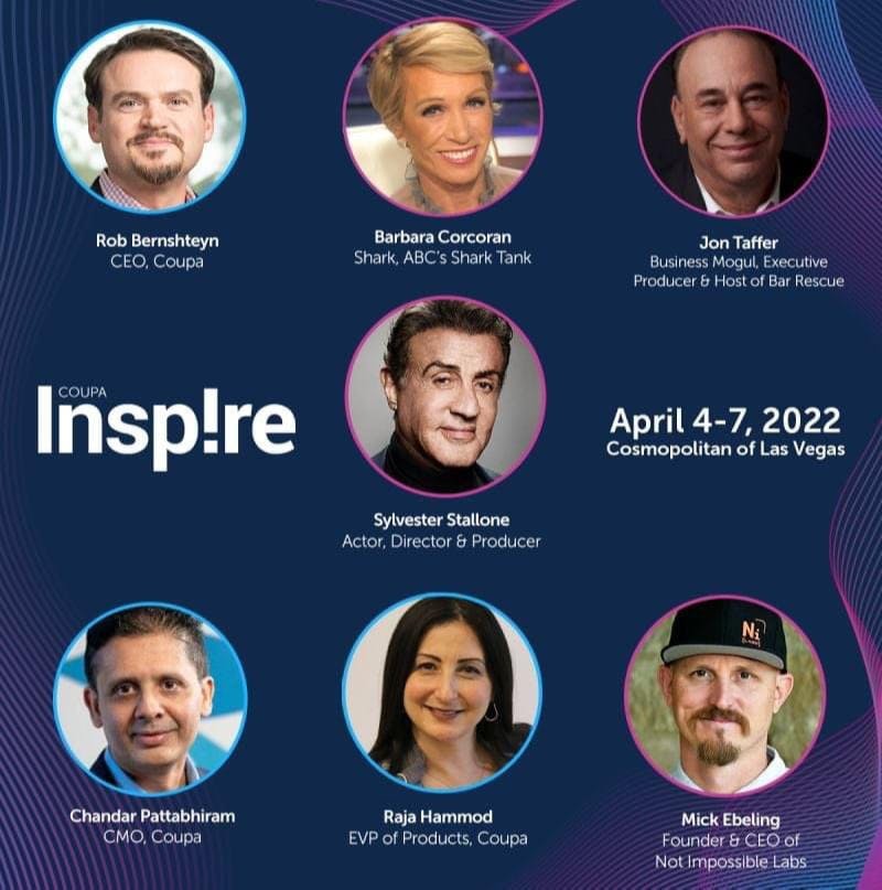 pasternak_r's tweet image. Excited about the #CoupaInspire '22 kick-off! Looking forward to this incredible line-up &amp;amp; seeing our community come together!  #powerofspend #bsm
@rbernshteyn @TheSlyStallone @rajahammoud
@chandarp @BarbaraCorcoran @jontaffer @MickEbeling @coupa bit.ly/38n3kC9