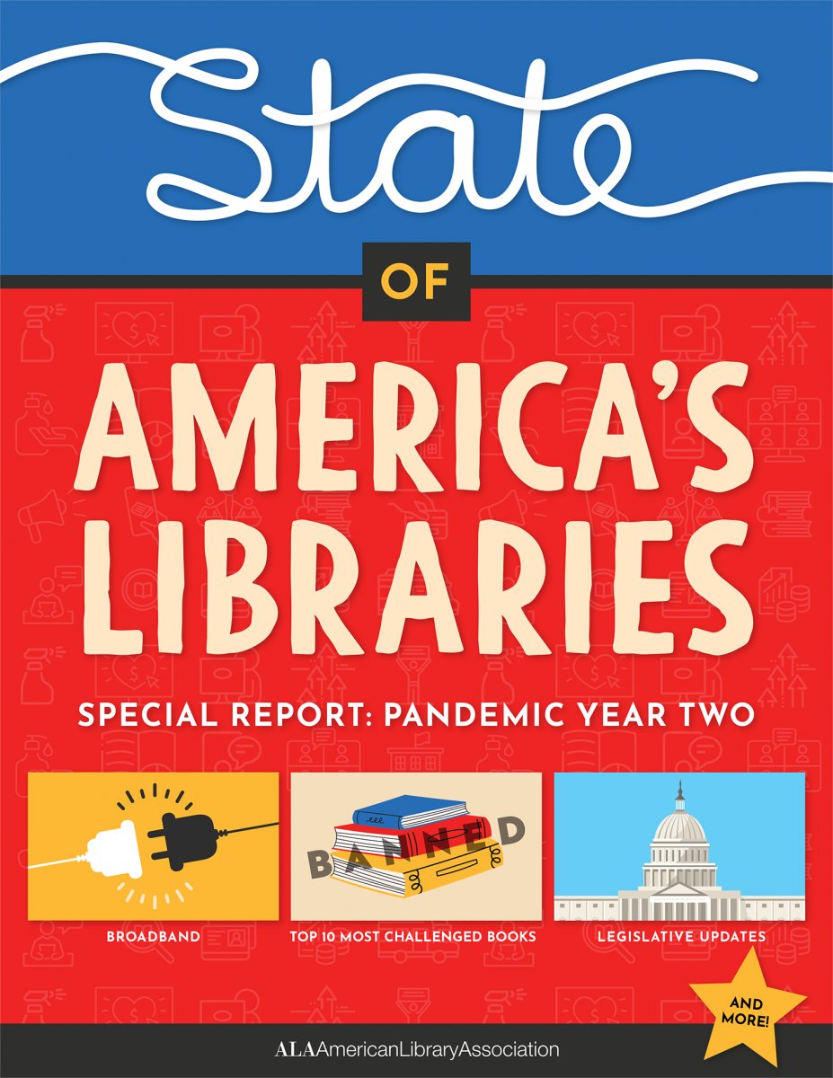 lizmcgettigan's tweet photo. STATE OF AMERICA'S LIBRARIES REPORT 2022
In 2021, libraries stepped up to meet the needs of their communities as they responded to the impacts of a 2nd year of global pandemic.#libraries #AmericanLibraries @ALALibrary @ALA_PLA @IFLA_PLS @EBLIDA https://t.co/xKFcsioI9P https://t.co/Vrn1PboanT