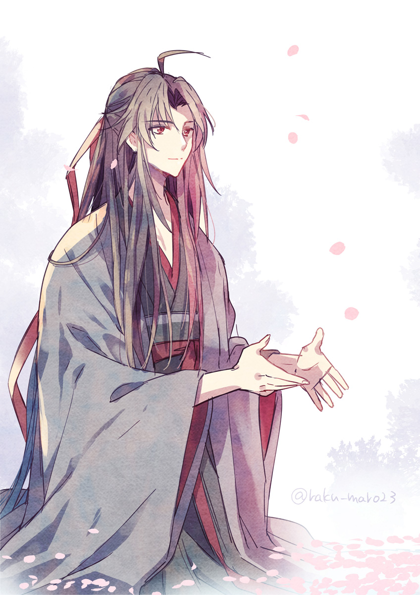 「なかなかじっくり描く時間がなくて…
ちょこっとらくがき🌸#mdzs 」|マロ＠趣味のイラスト