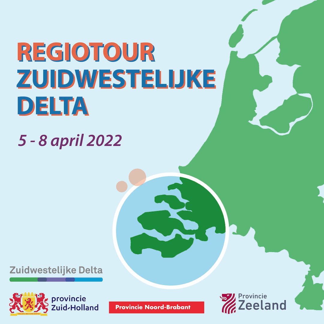 Vanaf vandaag gaan we 4 dagen op #regiotour door de Zuidwestelijke Delta! De thema's: #water, #bodem en #biodiversiteit. Bekijk het programma op loom.ly/Bf95Ycg en meld je nu nog gratis aan voor een of meer onderdelen.