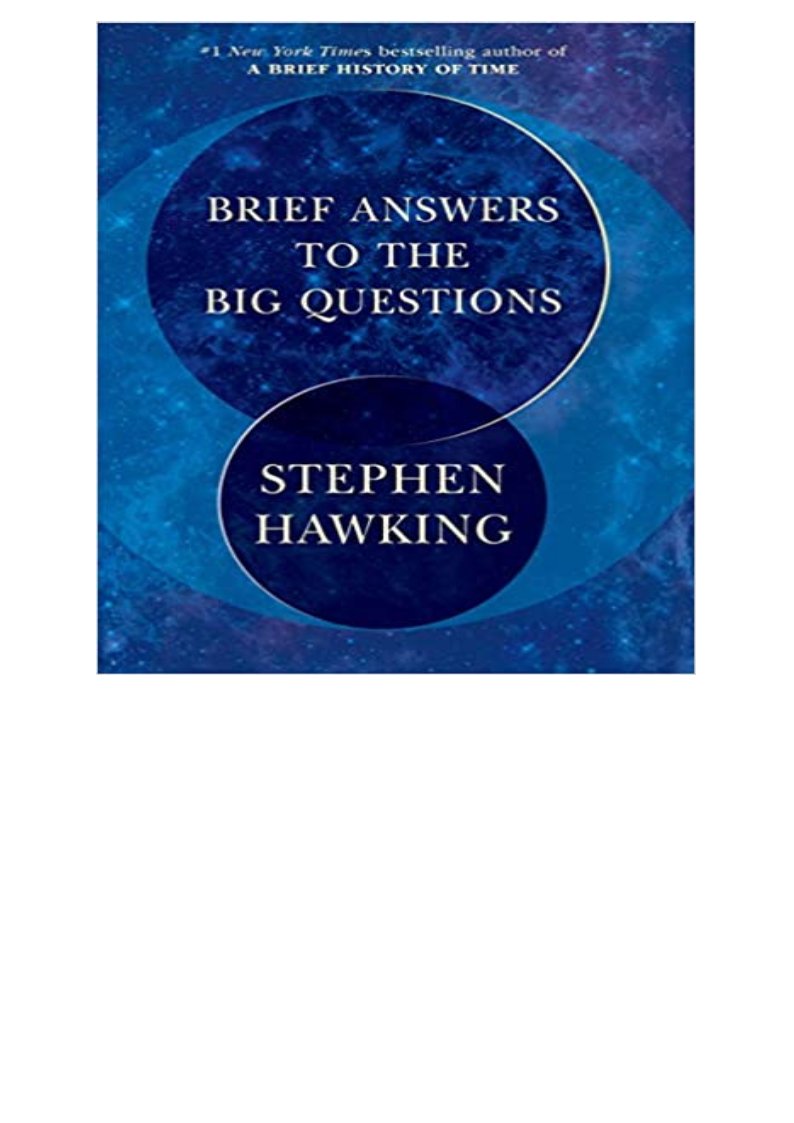Read download brief answers to the big questions full book pdf full