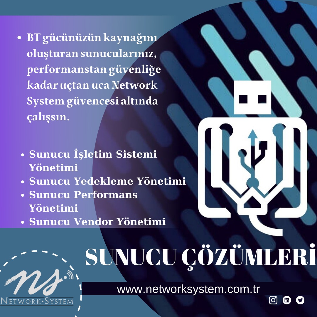 Sunucu çözümlerimiz ile biz hazırız karşınızdayız...
📞
(232) 988 12 13
📧
networksystem.com.tr
#network #networksecurity #networksystem #ipcamera  #cloudsystem #kvkk  #information #voip #projedanışmanlığı