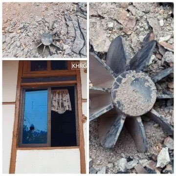 Military troops shelled artilleries in the clashes with KNDF+PDF in Taungkyarinn village, Kawkareik tsp yesterday, resulting in damaging of 3 civilian houses and a monastery. 2 PDF members and a local got injured. #2022Apr5Coup #HearTheVoiceOfMyanmar