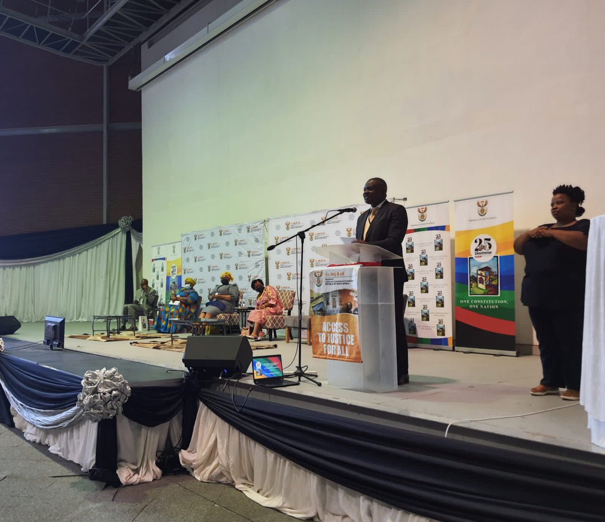 DOJCD_ZA's tweet photo. As part of the programme to celebrate the 25th anniversary of the CONSTITUTION, we are today, hosting the Northern Cape Constitutional Rights Symposium at the Mittah Seperepere Convention Centre in the Northern Cape Province. #NCSymposium https://t.co/2CCOyQECMs
